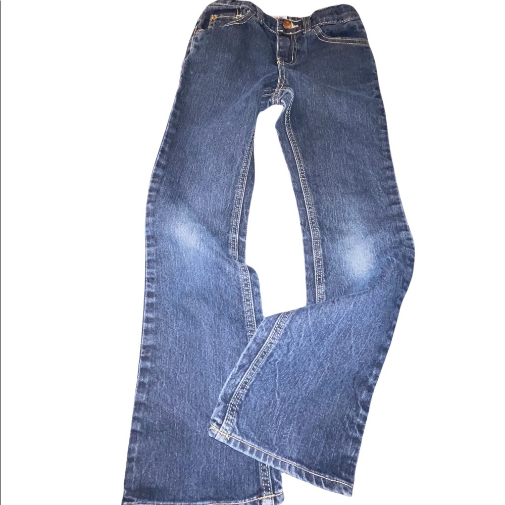 Place Est. 89 blue jean pants with adjustable waist size 10 bootcut stretch